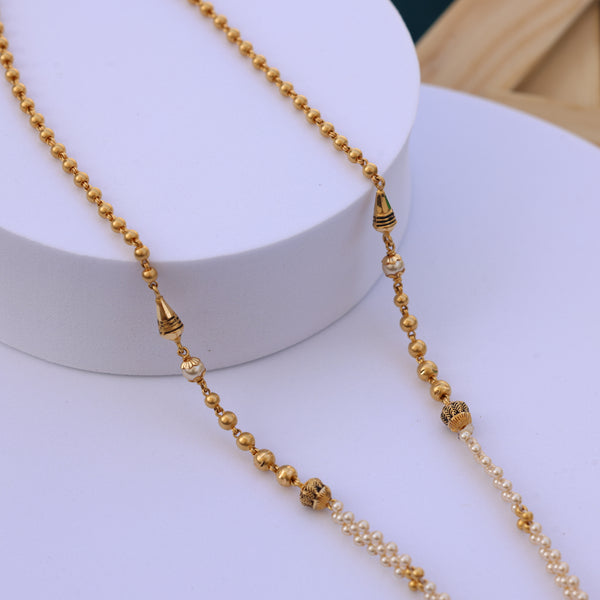 Gold Pearl Necklace - Bridal & Festive Jewelry