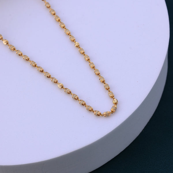 Gold Tulsi Mala with Gold-Toned Beads