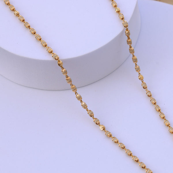 Gold Tulsi Mala with Gold-Toned Beads