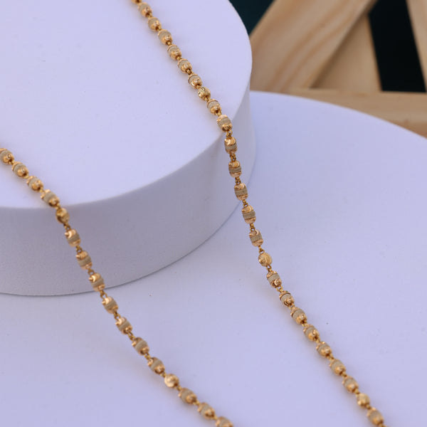 Gold Tulsi Mala with Gold-Toned Beads