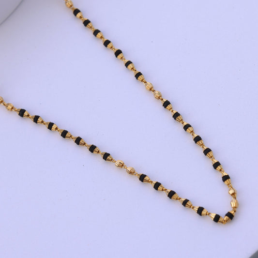 Gold Tulsi Mala with Gold-Toned Beads