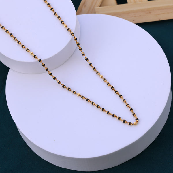 Gold Tulsi Mala with Gold-Toned Beads