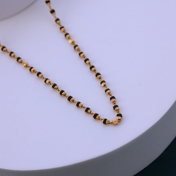 Gold Tulsi Mala with Gold-Toned Beads