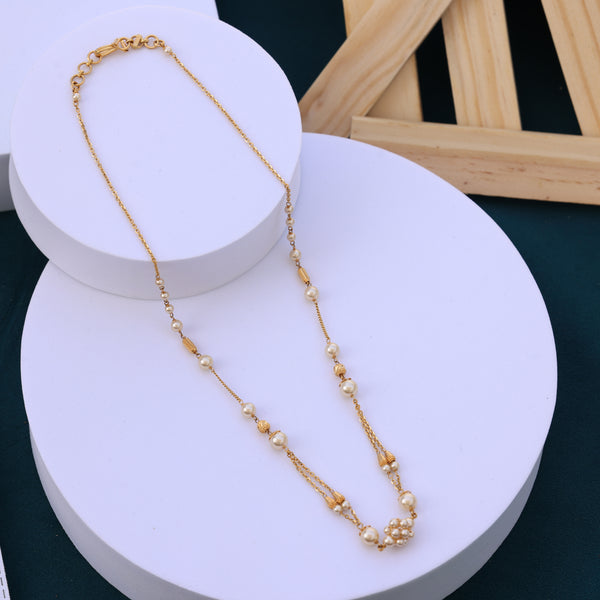 Gold Pearl Necklace - Bridal & Festive Jewelry