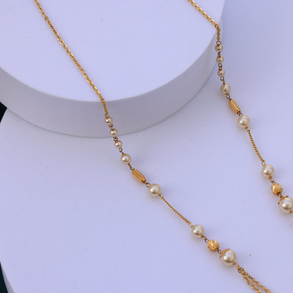 Gold Pearl Necklace - Bridal & Festive Jewelry