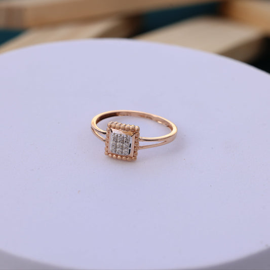 Square Halo American Diamond Ring
