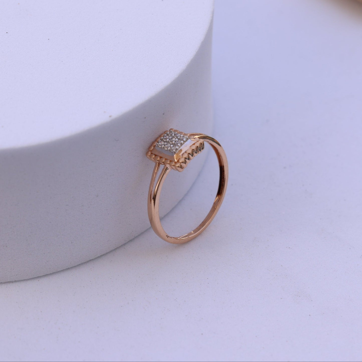Square Halo American Diamond Ring