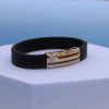 Stylish Gold Men's Bracelet with American Diamonds