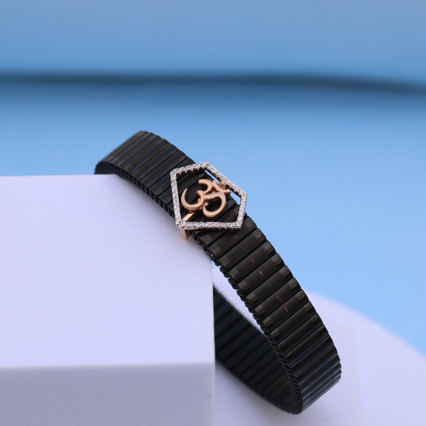 Stylish Men Bracelet with american diamond