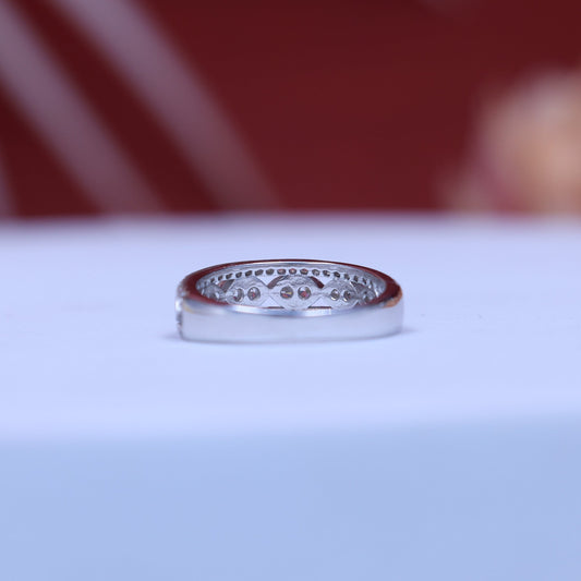 Moissanite Diamond Band Ring in 92.5 Sterling Silver