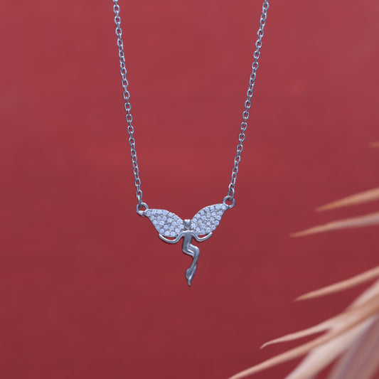 92.5 Sterling Silver Chain Necklace with Moissanite Diamond