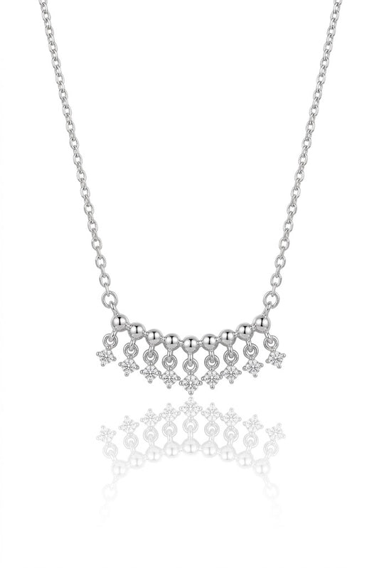 Silver American Diamond Choker Necklace