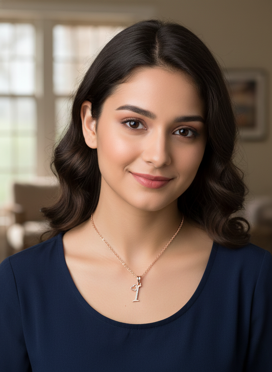 I Initial Alphabet Diamond Pendant - Diamond Jewellery