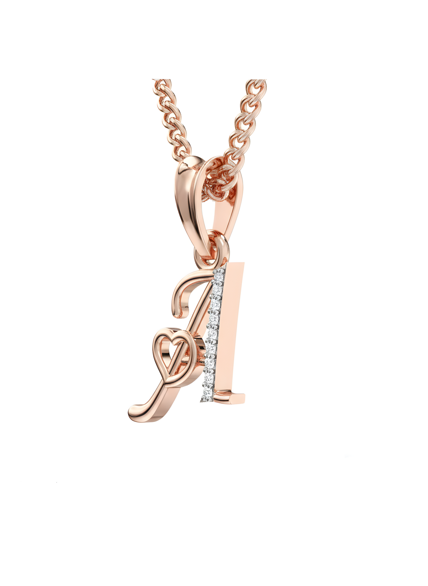A Initial Alphabet Diamond Pendant - Diamond Jewellery