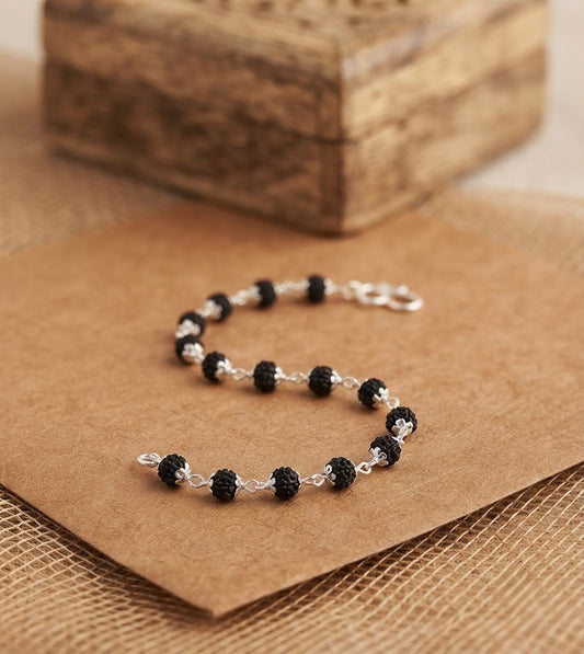 Silver Rudraksha Bracelet for Men