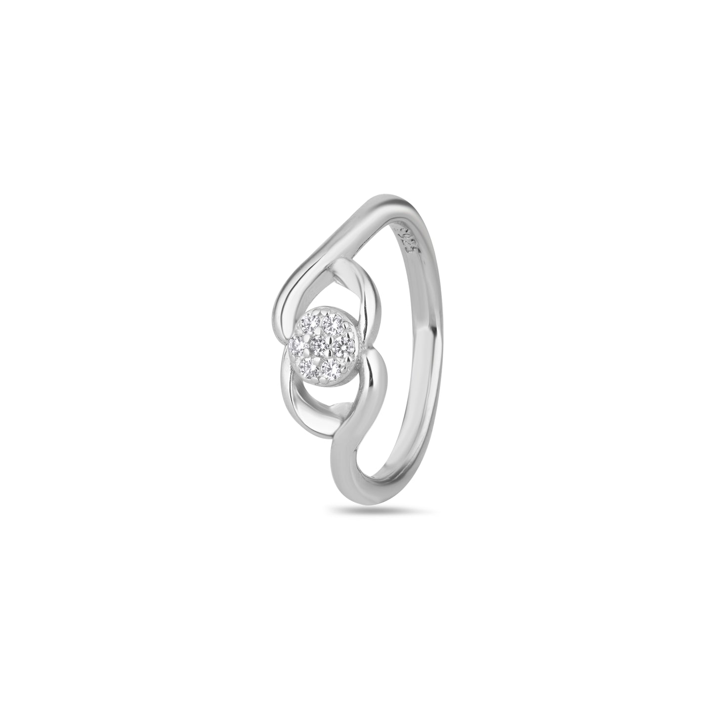 925 Sterling Silver American Diamond Promise Ring for Women