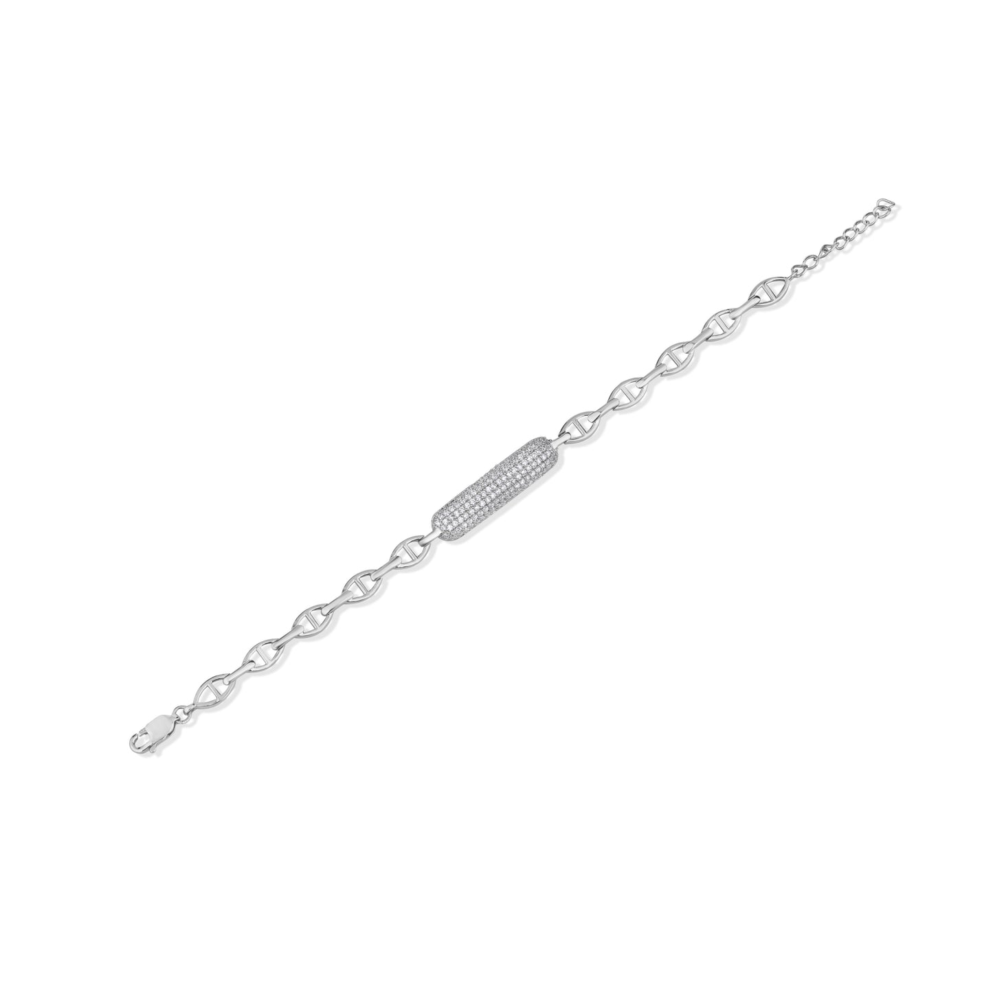 925 Sterling Silver Bracelet for Women American Diamond CZ Link Chain Gift Boxed