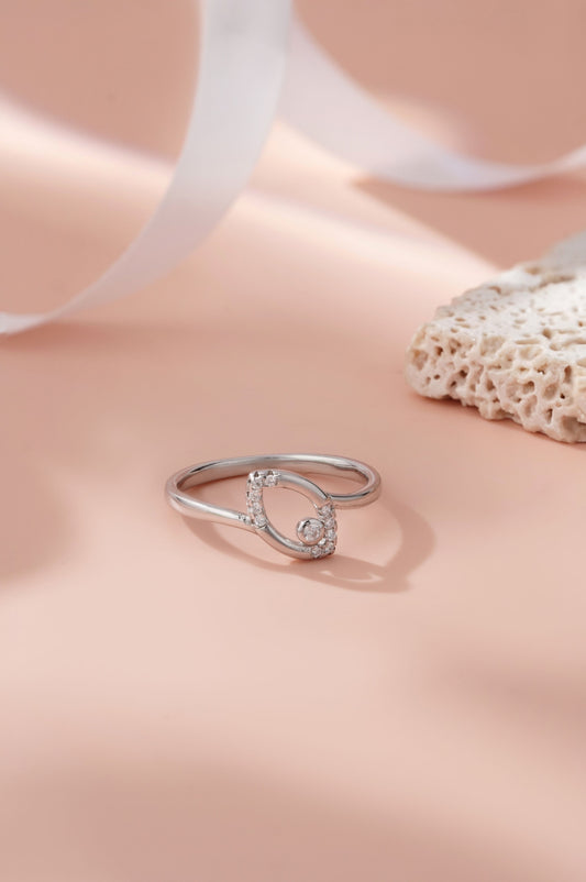 925 Sterling Silver American Diamond Ring Women’s Wedding Engagement Band