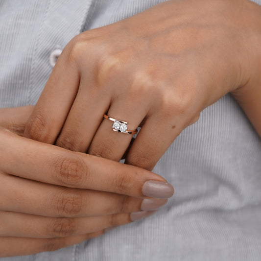Moissanite Bypass Ring