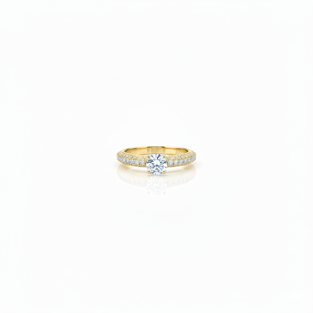 Moissanite Diamond Solitaire Ring