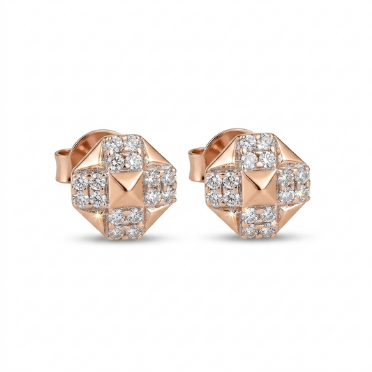 Elegant Geometric Lab-Grown Diamond Earrings