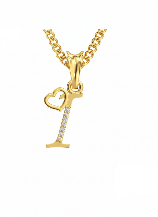 I Initial Alphabet Diamond Pendant - Diamond Jewellery