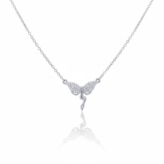 92.5 Sterling Silver Chain Necklace with Moissanite Diamond