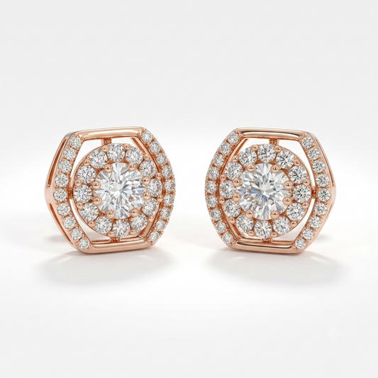 Elegant Circular Lab-Grown Diamond Earrings – Sustainable Luxury for Every Occasion