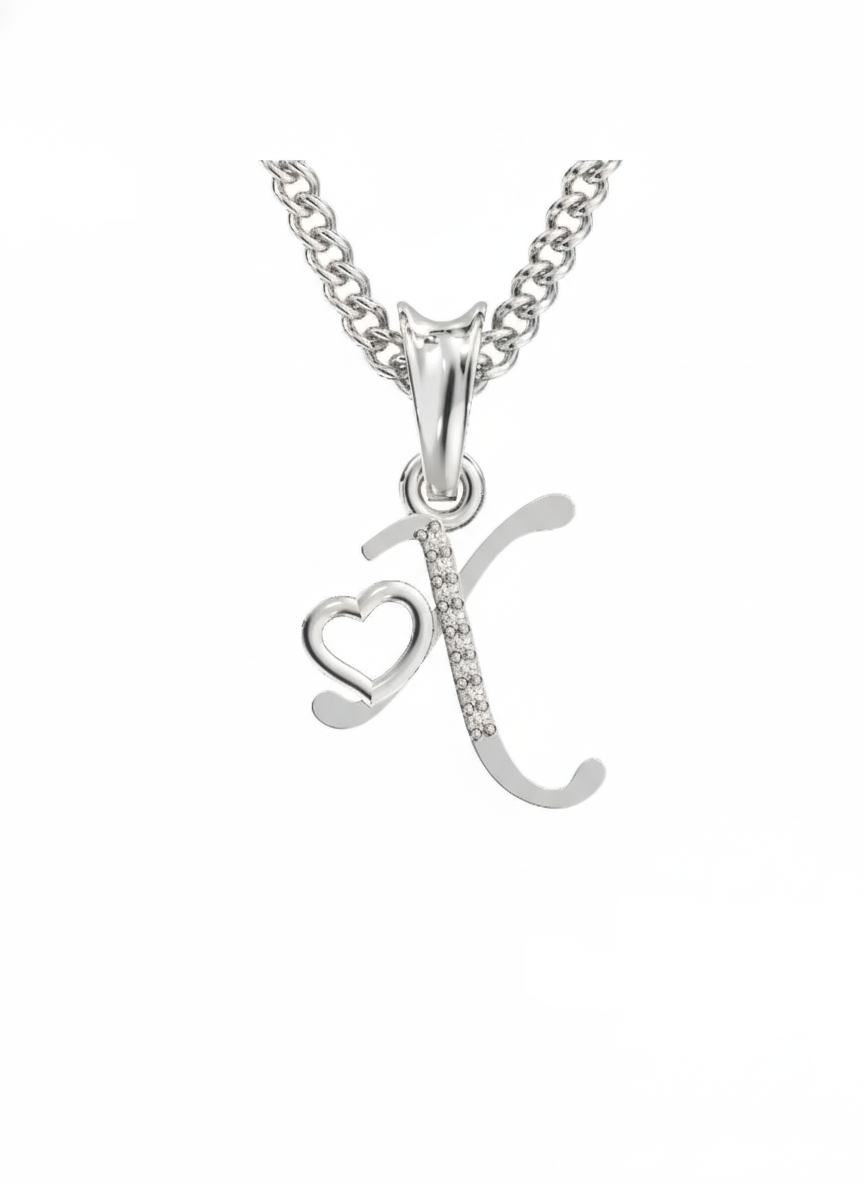 X Initial Alphabet Diamond Pendant - Diamond Jewellery