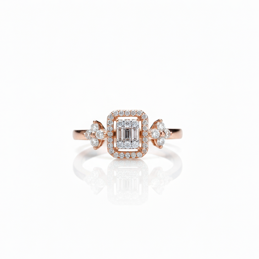 Elegant Moissanite Diamond Ring