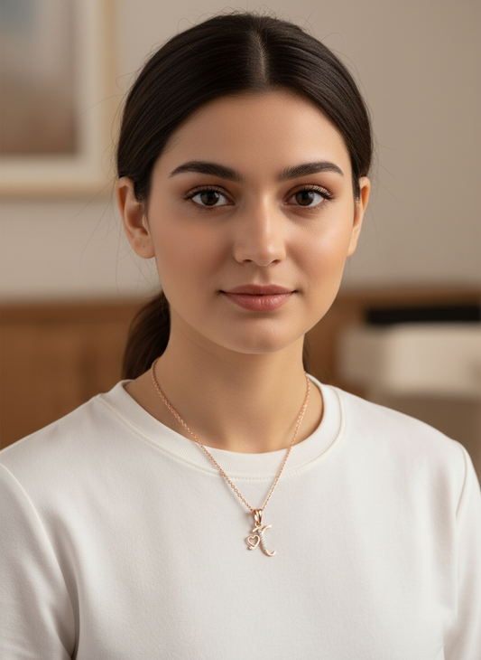 X Initial Alphabet Diamond Pendant - Diamond Jewellery