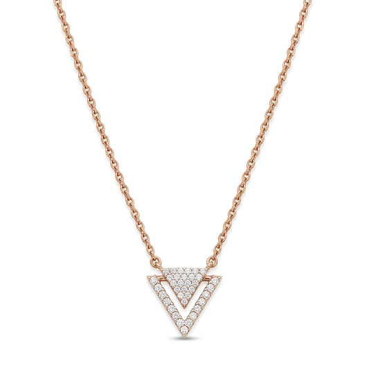 Exquisite Geometric Pendant Necklace with Lab-Grown Diamonds | Modern Elegance