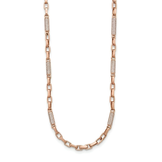 18KT Rose Gold Men Chain with American Diamonds – Elegant Design