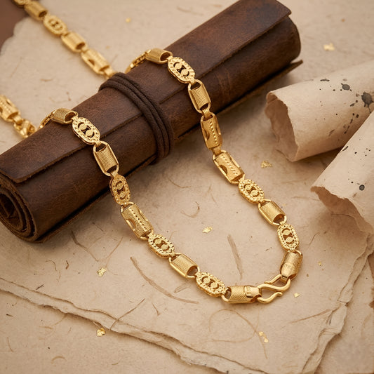 22KT 916 Yellow Gold Chain Necklace – Elegant Traditional Design – Authentic