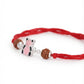 Cute Pink Bear Enamel Silver Rakhi for Kids