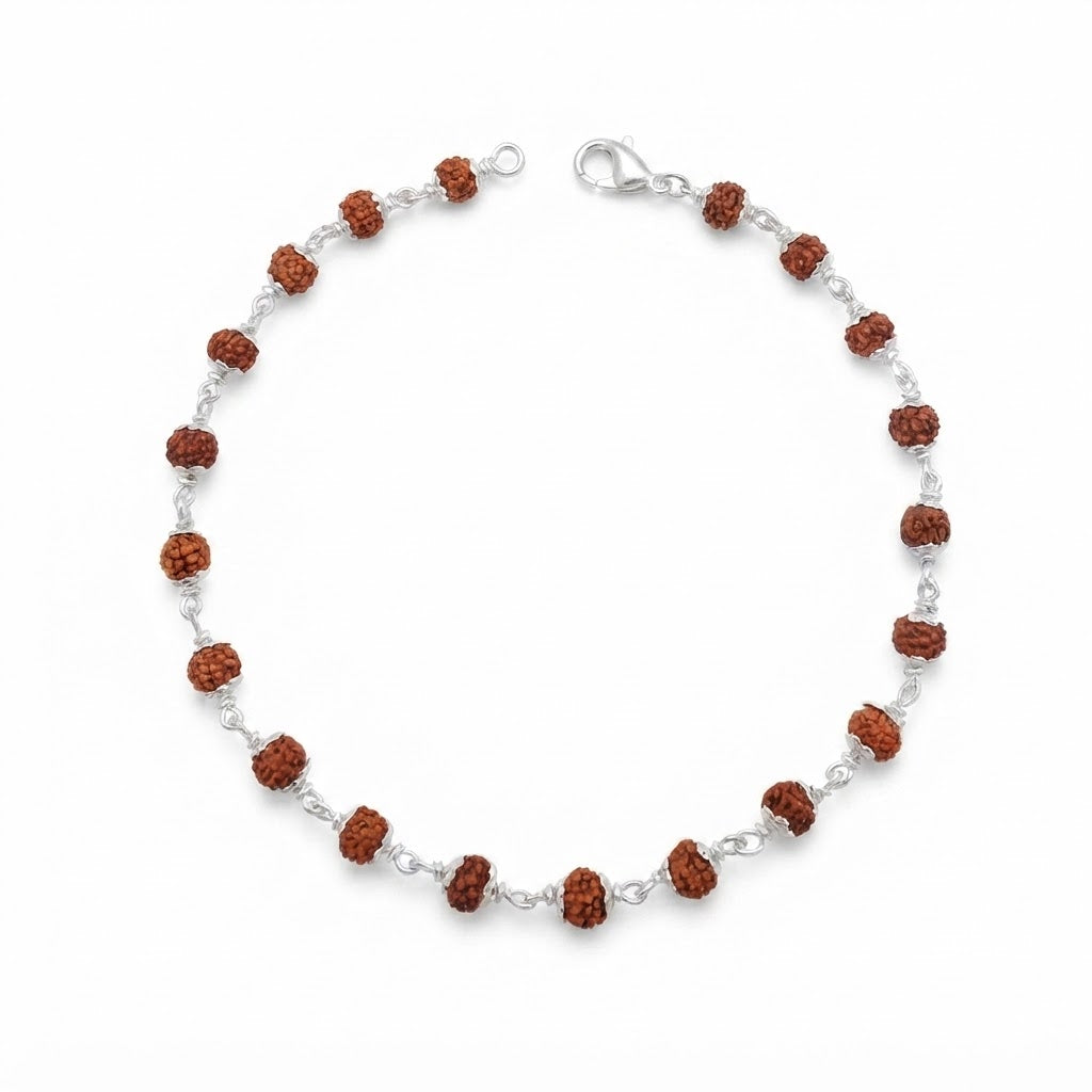 925 Silver Rudraksha Bracelet & Rakhi