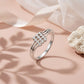 925 Sterling Silver Moissanite Cluster Ring Split Shank Women’s Wedding Band