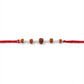Traditional Rudraksha Silver Bead Spiritual Rakhi for Brother