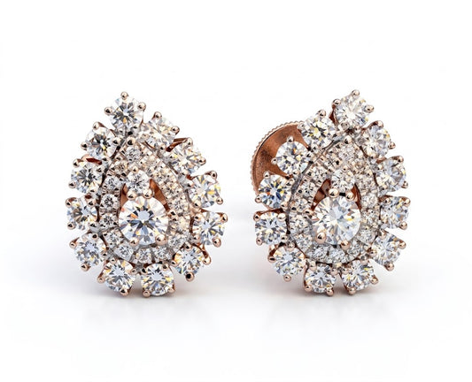 Stunning Teardrop Earrings with Lab-Grown Diamonds