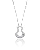 Silver Wulu Gourd Pendant Chain / Baguette American Diamonds
