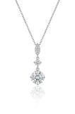 Silver Chain Pendant for Women American Diamond Three Stone Chain