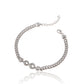 925 Sterling Silver Adjustable Bracelet for Women American Diamond Cubic Zirconia Curb Chain