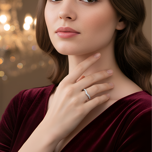 925 Sterling Silver Women Ring - Moissanite / Lab-Grown Diamond Ring