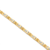Gold Men Bracelet with Designer Pattern & American Diamonds
