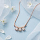14K Rose Gold Lab Grown Diamond 3-Stone Pendant Necklace
