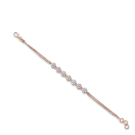 Elegant Rose Gold Women Bracelet with American Diamonds – Classic Sparkle for Every Occasion