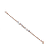 Elegant Rose Gold Women Bracelet with American Diamonds – Classic Sparkle for Every Occasion