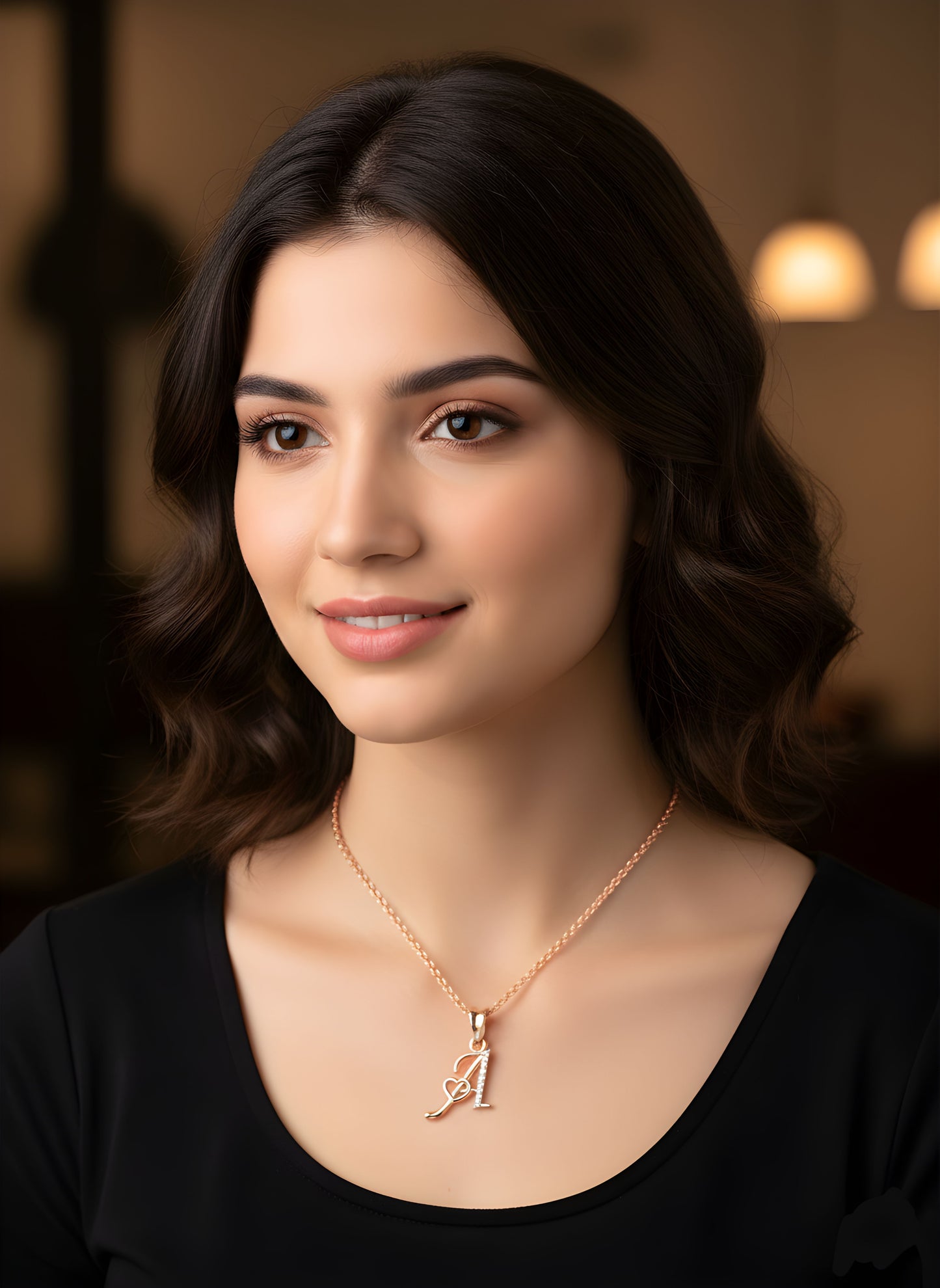 A Initial Alphabet Diamond Pendant - Diamond Jewellery