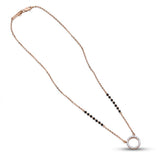 Gold Mangalsutra with American Diamond Pendant