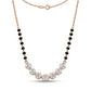 Elegant Rose Gold Mangalsutra Necklace with American Diamond